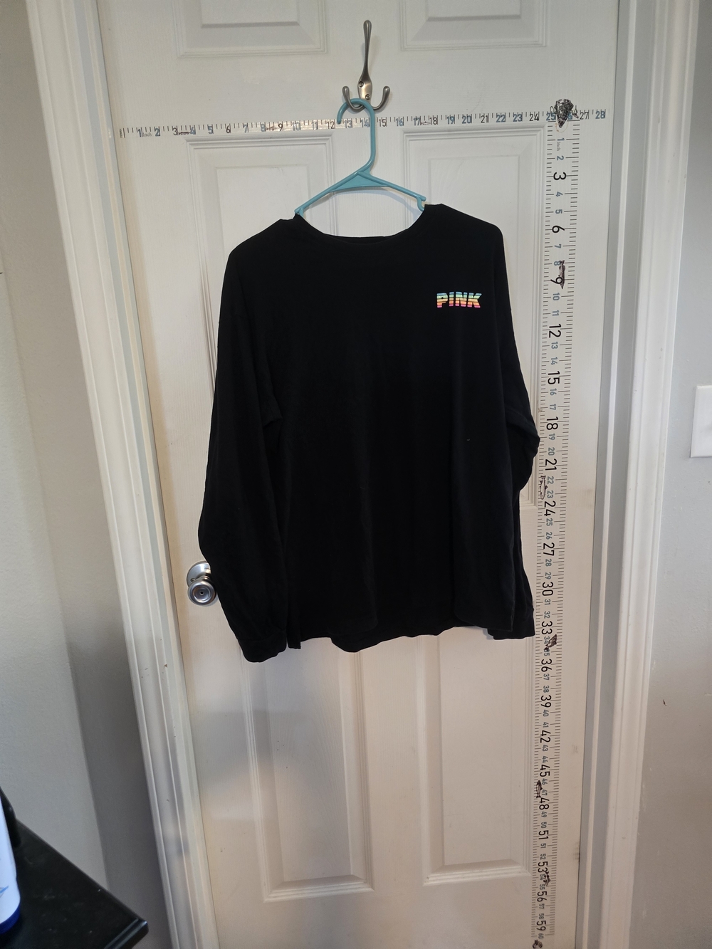 PINK Victoria's Secret Girls' Black Long-Sleeve Graphic Tee